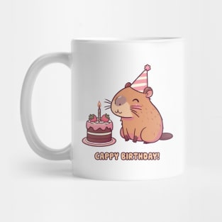 Cappy Capy Birthday Capybara Kawaii Mug